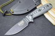 Esee Knives Model 3 - 3D Gray & Black G-10 Handle / 1095 Steel / Textured Powdered Blade 3PMB-002 - Northwest Knives