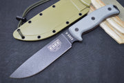 Esee Knives Model 6 - Green Canvas Micarta Handle / 1095 Steel / Textured Powdered Blade 6P-OD - Northwest Knives