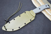 Esee Knives Model 6 - Green Canvas Micarta Handle / 1095 Steel / Textured Powdered Blade 6P-OD - Northwest Knives