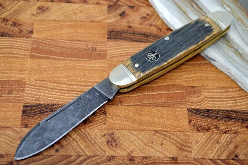 Boker Club Knife Castle Burg Slipjoint - Oak Wood Handle 113909