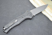 Benchmade 9070SBK Claymore - Black D2 Drop Point Combo Blade / Black Grivory Handle - Northwest Knives