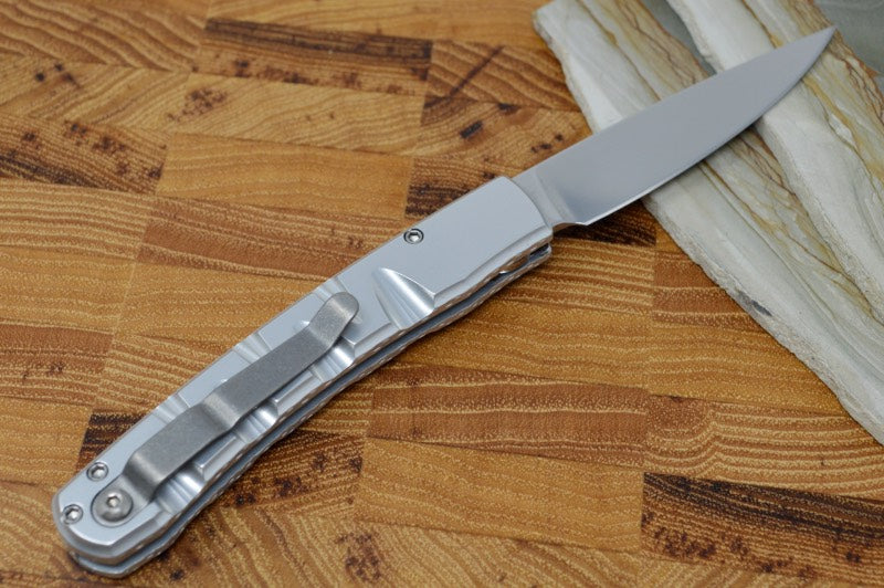 Piranha Knives "Virus" - CPM-S30V Blade / Silver Aluminum Handle - Northwest Knives