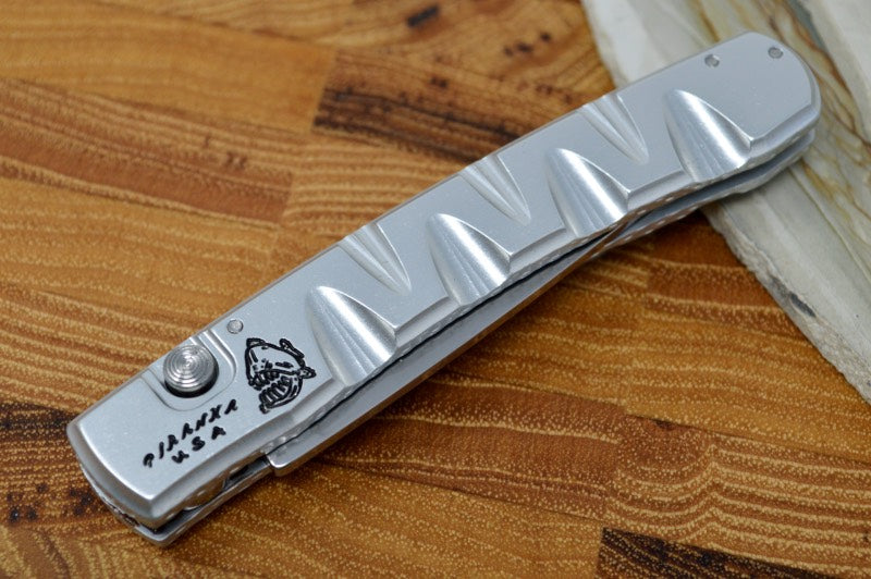 Piranha Knives "Virus" - CPM-S30V Blade / Silver Aluminum Handle - Northwest Knives