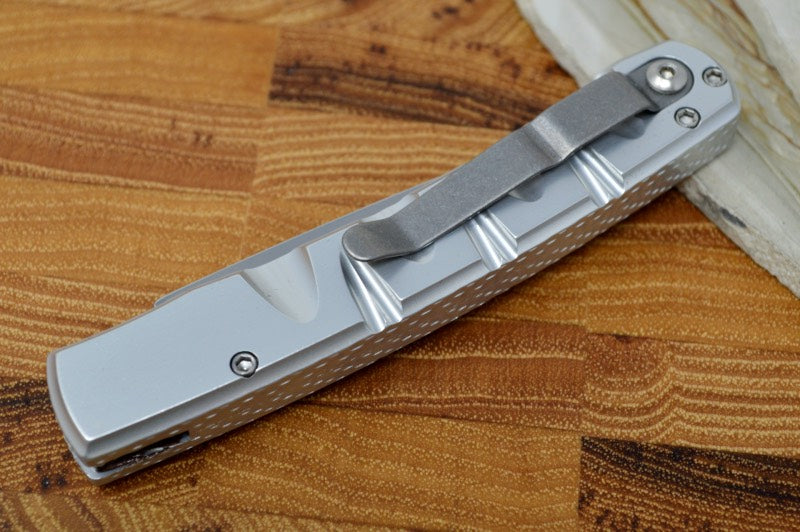 Piranha Knives "Virus" - CPM-S30V Blade / Silver Aluminum Handle - Northwest Knives