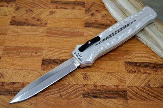 Piranha Knives "Rated-X" - 154CM Blade / Silver Aluminum Handle