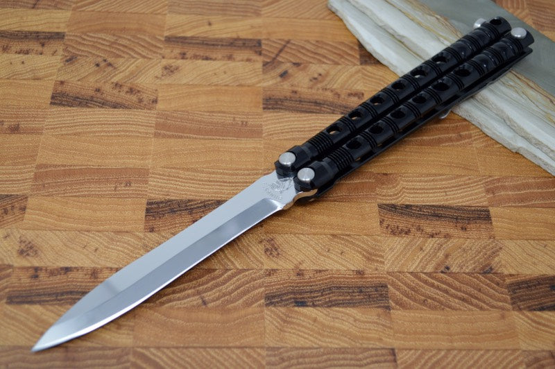 Piranha Knives "Swinger" - 154CM Satin Blade / Black Aluminum Handle