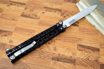 Piranha Knives "Swinger" - 154CM Satin Blade / Black Aluminum Handle