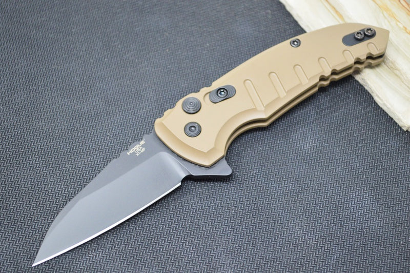 Hogue Knives X1 Microflip - Matte FDE Aluminum Handle / CPM-154 Steel / Black Wharncliffe Blade 24167