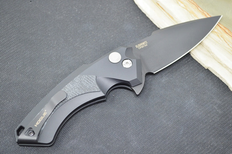 Hogue Knives EX 05 - Black Aluminum Handle / 154CM / Black Spear Point Blade 34559 - Northwest Knives