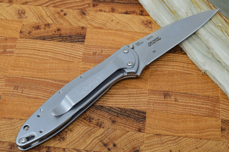 Kershaw 1660CB Leek Flipper - D2 & Sandvik 14C28N Composite Blade / Stainless Steel Handle