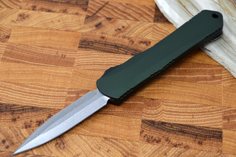 Heretic Knives Manticore S OTF - OD Green Handle / Stonewash Spear Point H024-2A-GRN - Northwest Knives