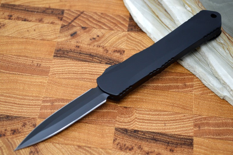 Heretic Knives Manticore S OTF - Black Handle / Black Double Edge Blade H024-6A-T - Northwest Knives