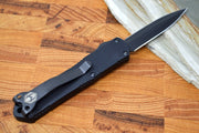 Heretic Knives Manticore S OTF - Black Handle / Black Double Edge Blade H024-6A-T - Northwest Knives