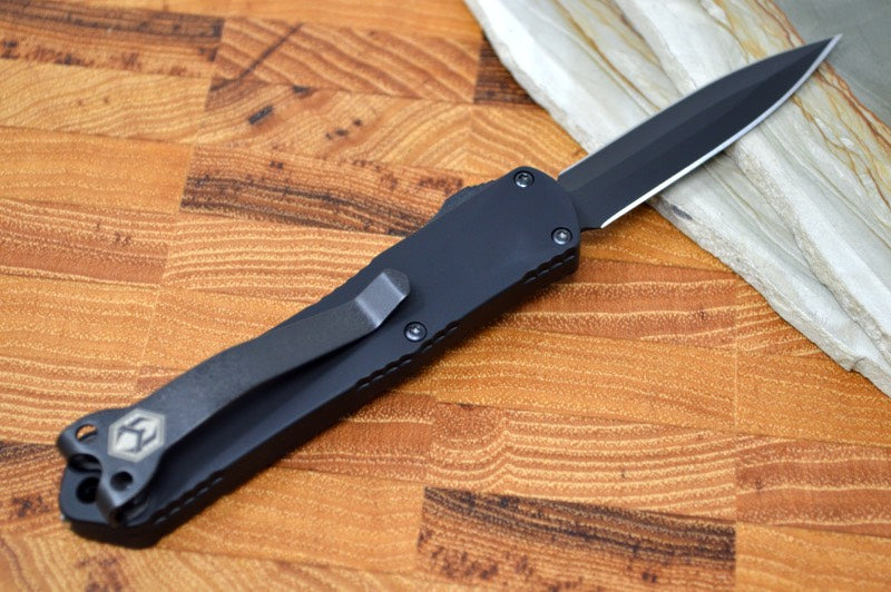 Heretic Knives Manticore S OTF - Black Handle / Black Double Edge Blade H024-6A-T - Northwest Knives