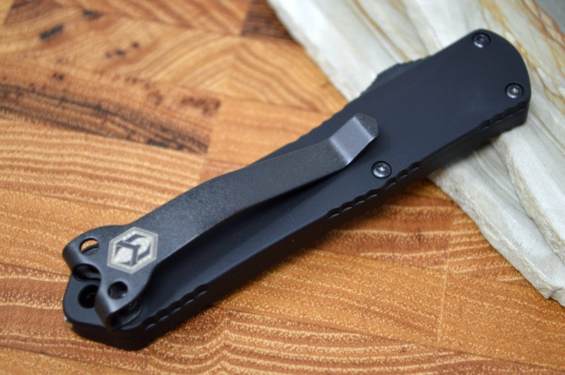 Heretic Knives Manticore S OTF - Black Handle / Black Double Edge Blade H024-6A-T - Northwest Knives