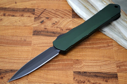 Heretic Knives Manticore S OTF - OD Green Handle / Black Double Edge Blade H024-6A-GRN