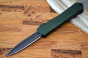 Heretic Knives Manticore S OTF - OD Green Handle / Black Double Edge Blade H024-6A-GRN - Northwest Knives