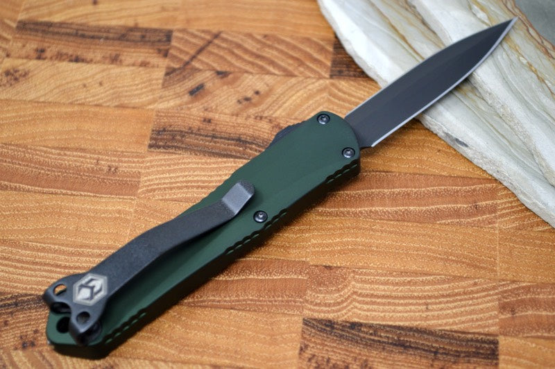 Heretic Knives Manticore S OTF - OD Green Handle / Black Double Edge Blade H024-6A-GRN