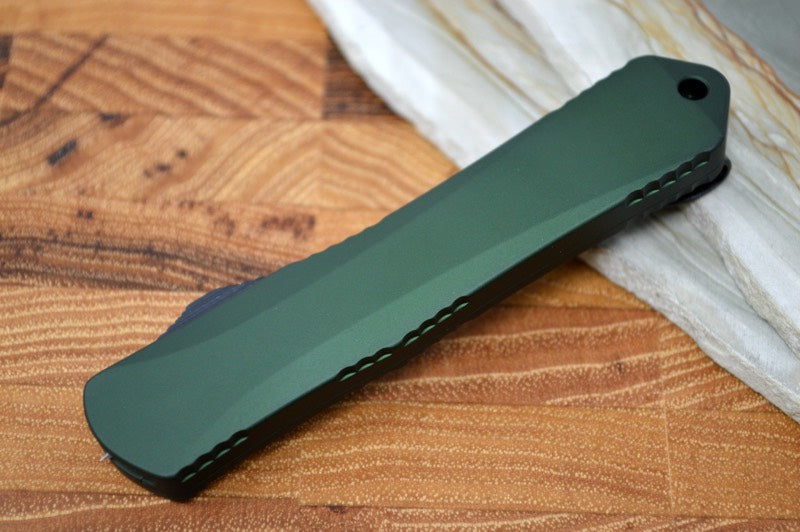 Heretic Knives Manticore S OTF - OD Green Handle / Black Double Edge Blade H024-6A-GRN - Northwest Knives