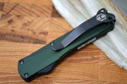 Heretic Knives Manticore S OTF - OD Green Handle / Black Double Edge Blade H024-6A-GRN - Northwest Knives