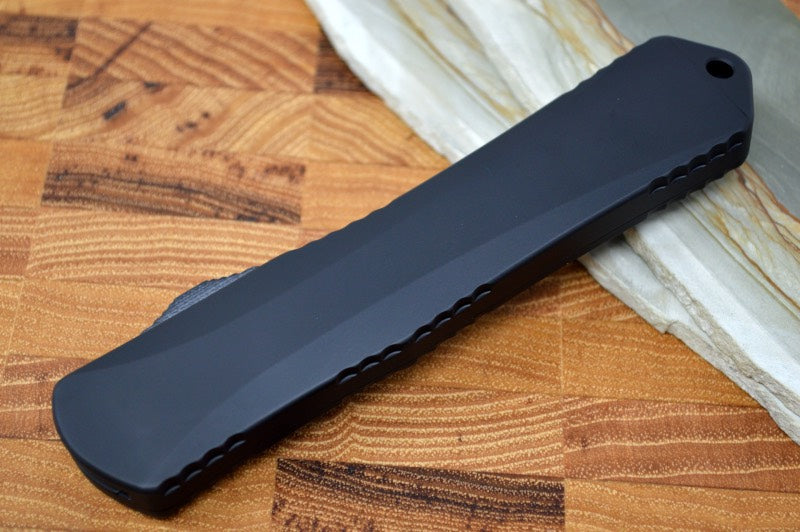 Heretic Knives Manticore-X OTF - Black Handle / Black DLC Double Edge Blade H032-6A-T
