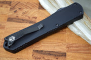 Heretic Knives Manticore-X OTF - Black Handle / Black DLC Double Edge Blade H032-6A-T - Northwest Knives