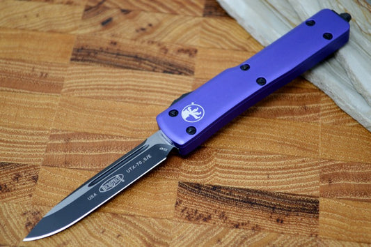 Microtech UTX-70 OTF - Purple Handle / Black S/E Blade - 148-1PU