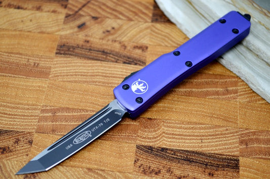 Microtech UTX-70 OTF - Purple Handle / Black T/E Blade - 149-1PU