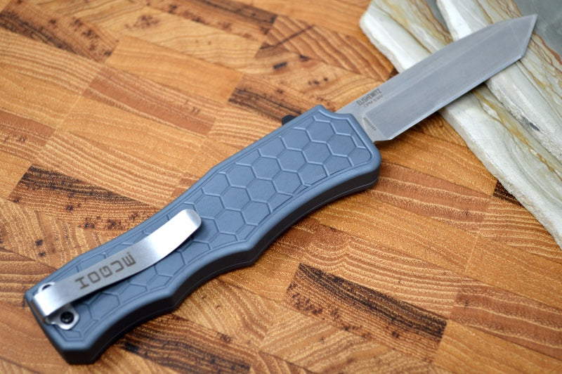 Hogue Knives Exploit OTF - Matte Grey Aluminum Hexagon Handle / CPM-S30V Blade 34042