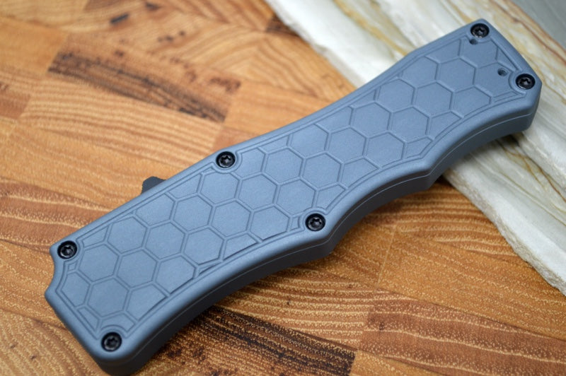 Hogue Knives Exploit OTF - Matte Grey Aluminum Hexagon Handle / CPM-S30V Blade 34042