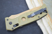 Benchmade 2750FE-2 Adamas Knife Auto - Flat Dark Earth CPM-CruWear Drop Point Blade / OD Green G-10 Handle - Northwest Knives