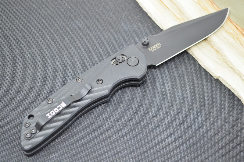 Hogue Knives Deka - Black G-10 Handle / CPM-20CV / Black Clip Point Blade 24276