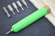Heretic Knives Tool Kit - Green Stainless Handle / Engraved Bronzed Cap (Torx and Hex Bits) - Northwest Knives