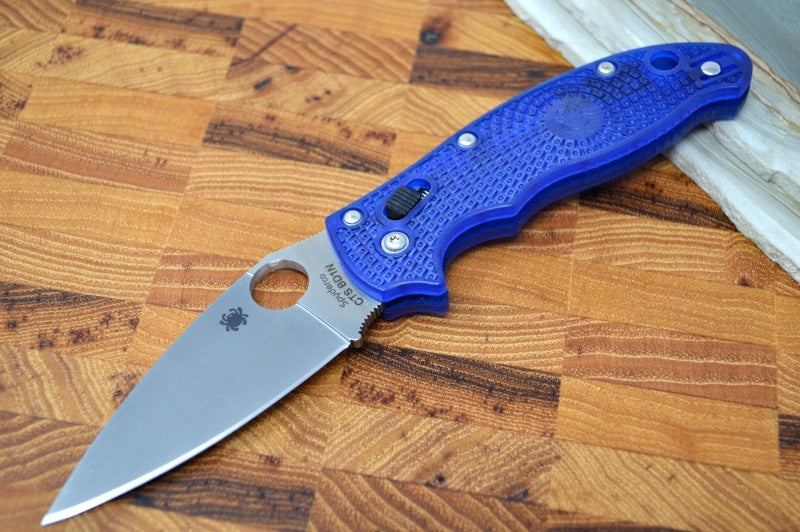 Spyderco Manix 2 - Blue Translucent FRN Handle / BD1N Blade C101PBL2