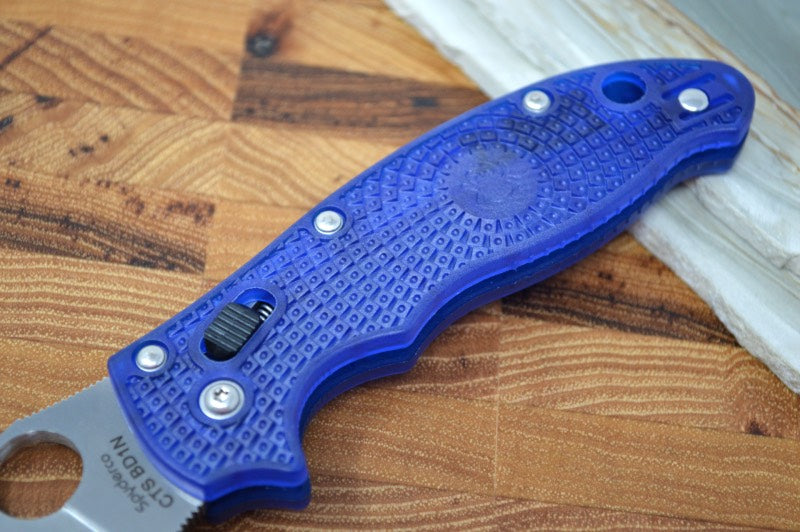 Spyderco Manix 2 - Blue Translucent FRN Handle / BD1N Blade C101PBL2