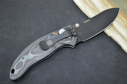 Hogue Knives EX 04 - Black/Gray G-Mascus Handle / 154CM Steel / Black Upswept Blade 34479
