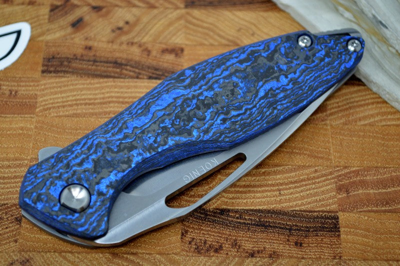 Koenig Arius - Blue Dust Carbon Fiber - Brightwashed Blade (Gen 4)