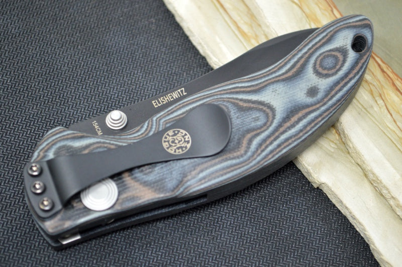 Hogue Knives EX 04 - Black/Gray G-Mascus Handle / 154CM Steel / Black Upswept Blade 34479