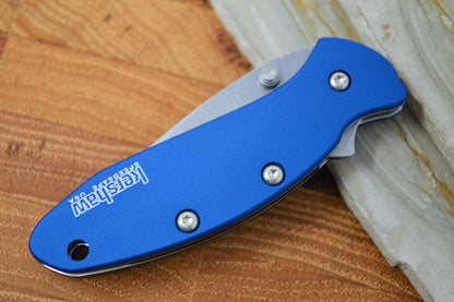Kershaw 1600NBSW Chive Flipper - Satin Blade / Blue Handle