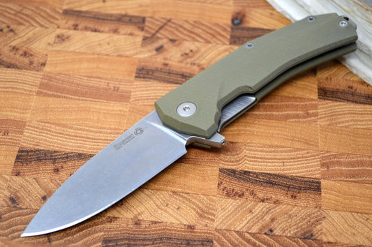 Lionsteel KUR Flipper w/ IKBS Flipper System - Green G10 - KURGR