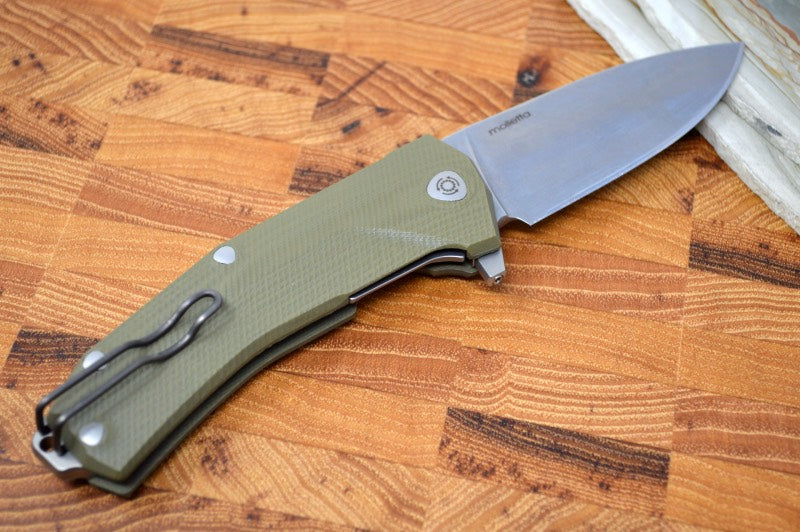 Lionsteel KUR Flipper w/ IKBS Flipper System - Green G10 - KURGR