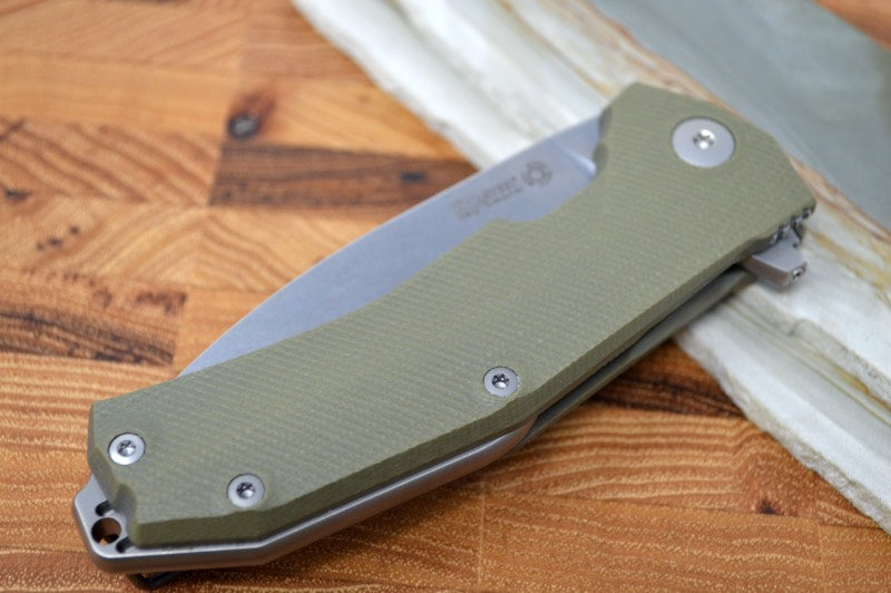 Lionsteel KUR Flipper w/ IKBS Flipper System - Green G10 - KURGR