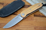 Lionsteel Mini Folder - Olive Wood Handle / D2 Steel - 8210UL - Northwest Knives