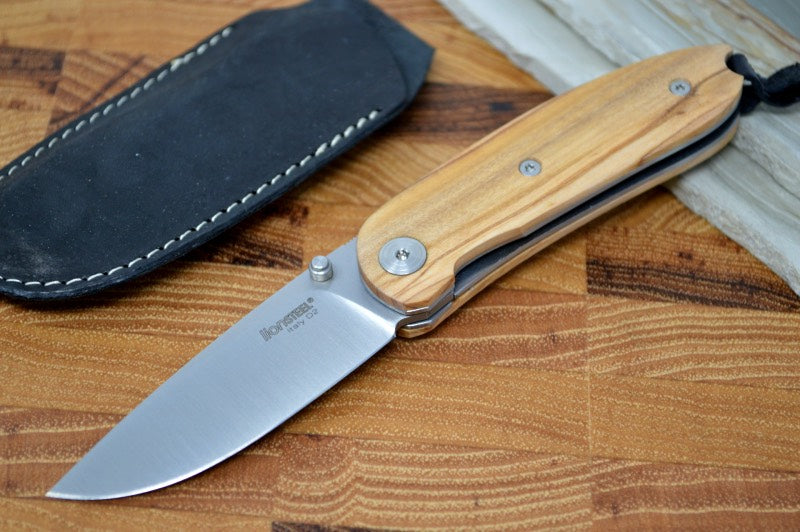 Lionsteel Mini Folder - Olive Wood Handle / D2 Steel - 8210UL