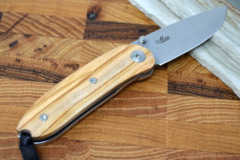 Lionsteel Mini Folder - Olive Wood Handle / D2 Steel - 8210UL