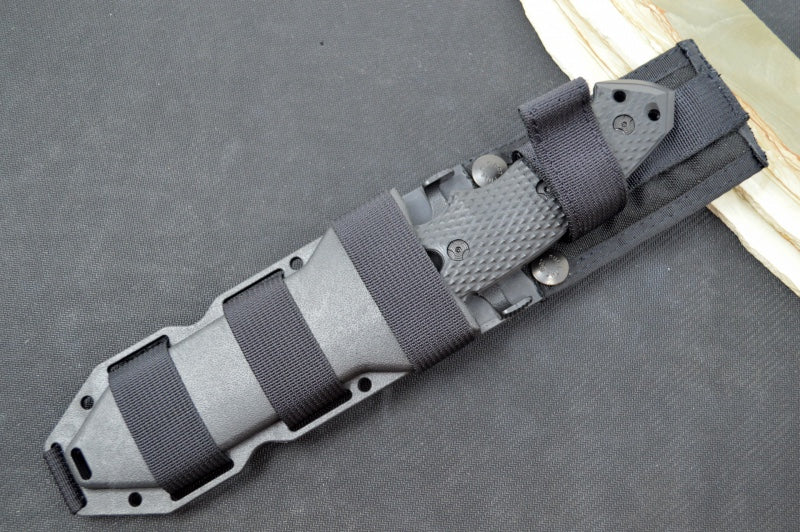 Hogue Knives EX F01 - Solid Black G-10 Handle Scales / Black A2 Tool Steel Blade / 5.5" Tanto Blade 35129