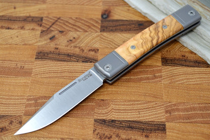 Lionsteel bestMAN Slip Joint - Olive Wood Handle / M390 Steel - BM1UL