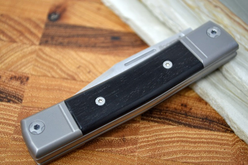 Ebony With Titanium Bolsters Handle For Lionsteel Bestman Knife | Northwest Knives