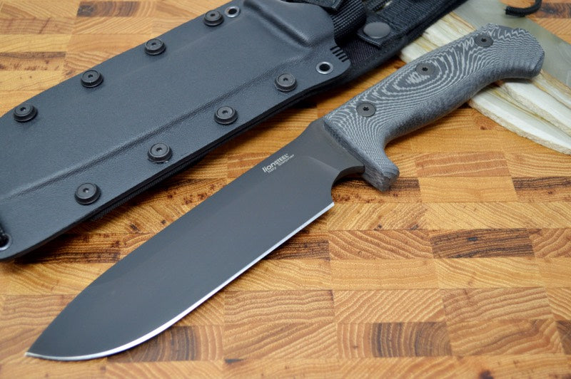 Lionsteel M7 Fixed Blade Hunting Knife - Black Micarta Handle w/ Black Blade