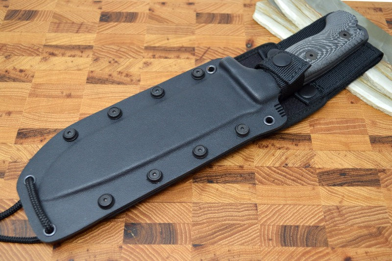 Lionsteel M7 Fixed Blade Hunting Knife - Black Micarta Handle w/ Black Blade